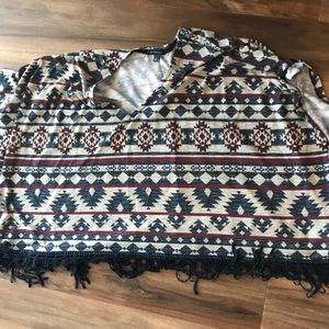 Looks cute on poncho style shirt